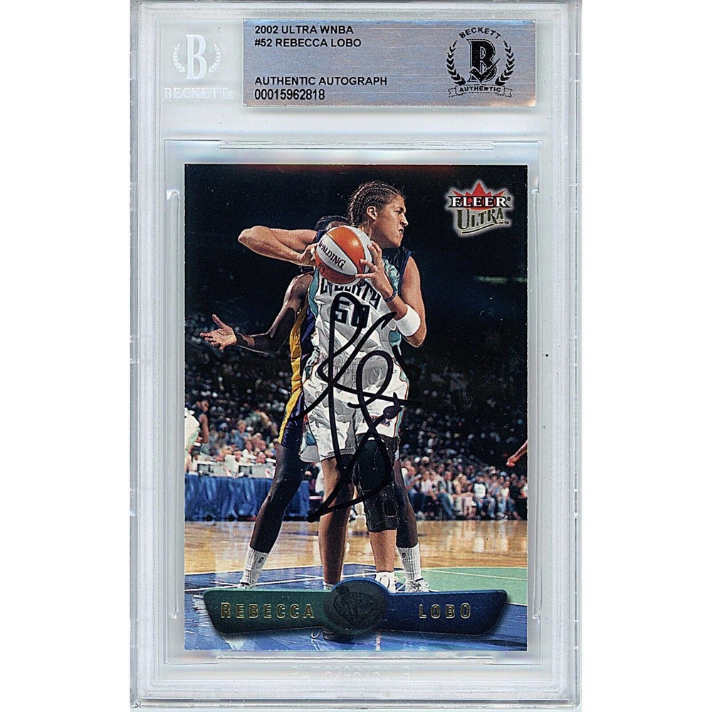 Rebecca Lobo Autographed 2002 Fleer Ultra WNBA Basketball Card Beckett Authentic